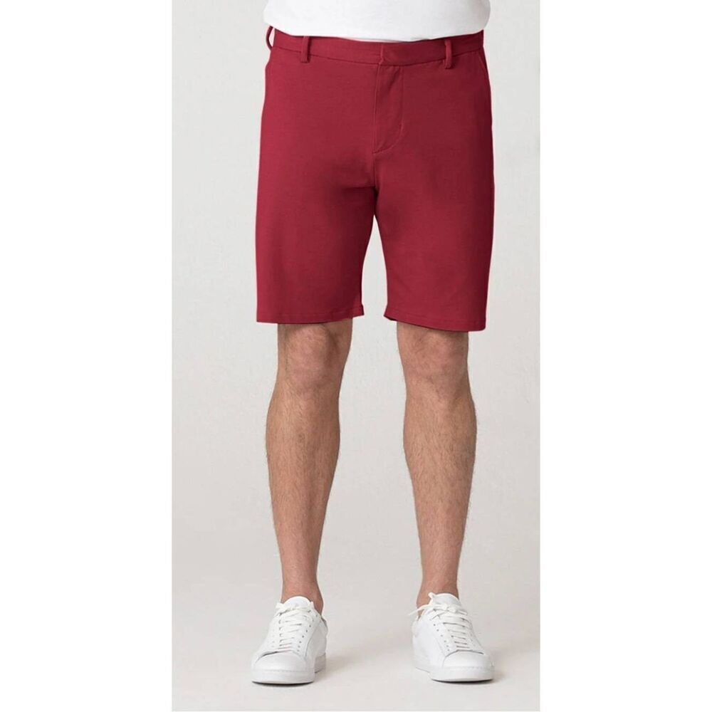 Swet Tailor The Everyday Men's Chino Short in Red Wine Sz 33 Stretch Casual